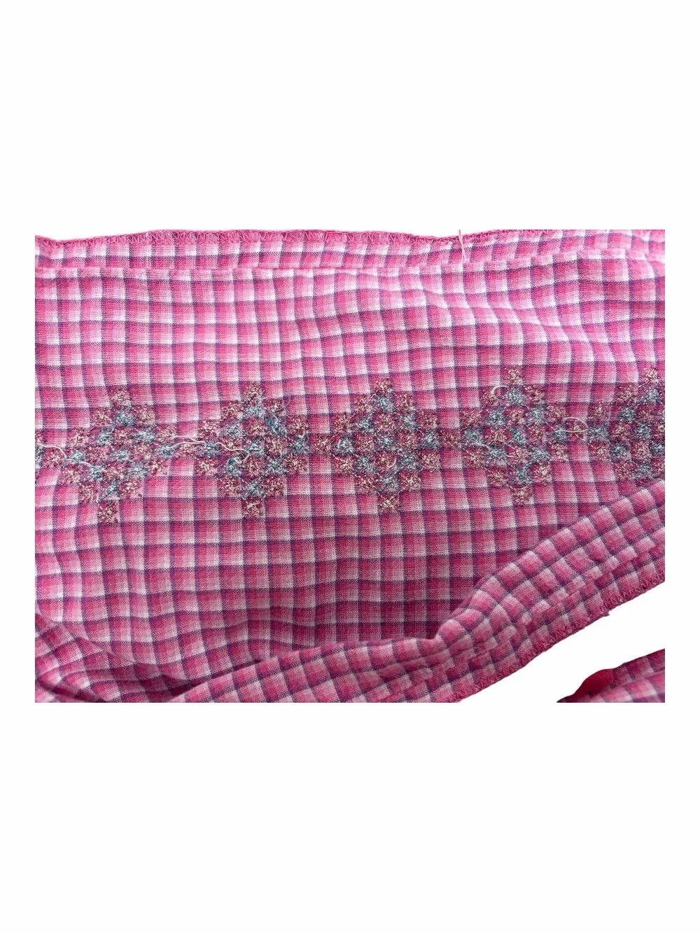 Cornelloki Pink Plaid Smocked Dress Size 2 Sundress April Cornell Embroidered 2T
